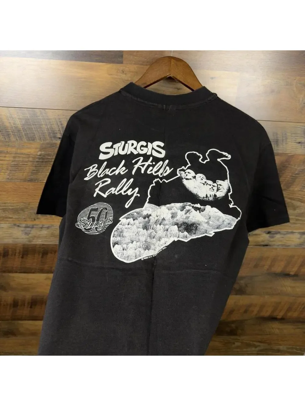Vintage 90s Harley Davidson Sturgis Black Hills Rally T-Shirt Large Hanes Beefy